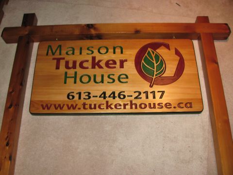 Commerical wood sign double sided